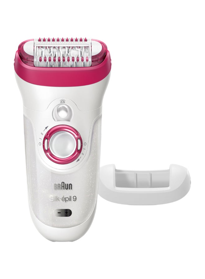 BRAUN - Silk-epil 9 9-538 Wet And Dry Epilator With 3 Extras White/Pink - Image 1