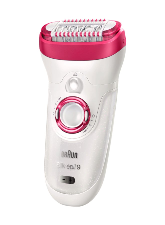 BRAUN - Silk-epil 9 9-538 Wet And Dry Epilator With 3 Extras White/Pink - Image 1