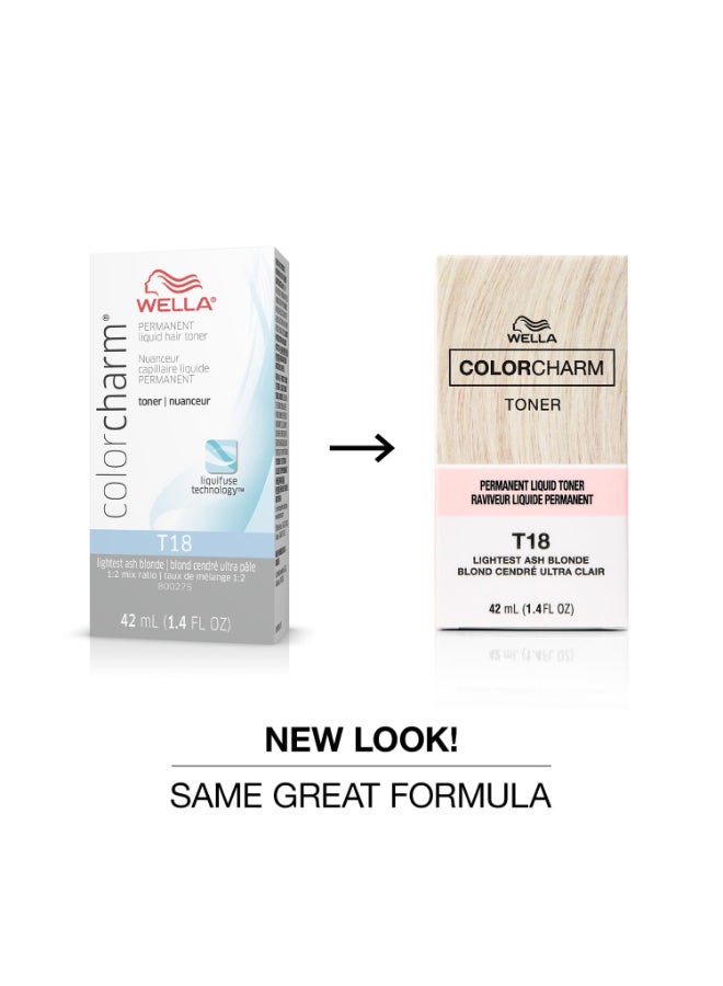ويلا تونر شعر سائل كولور تشارم T18 أشقر رمادي شاحب 42ملليلتر - Image 2
