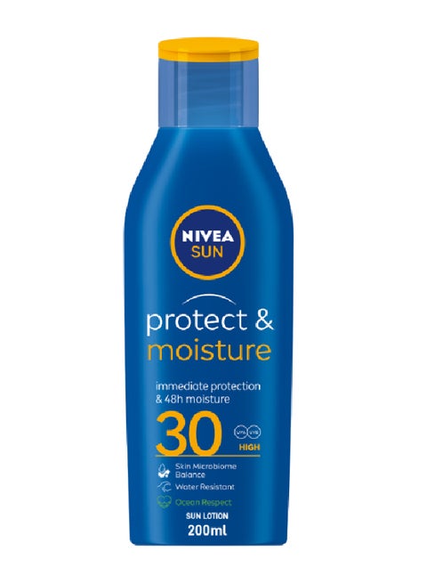 SUN Protect & Moisture Sun Lotion, UVA & UVB Protection, SPF 30 Blue 200ml