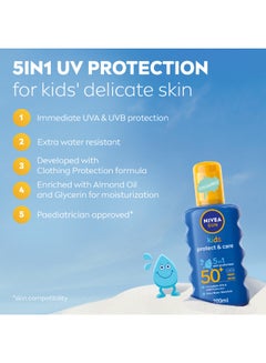 Nivea Protect And Care Sun Spray SPF 50+ Coloured 200ml  - Image 3