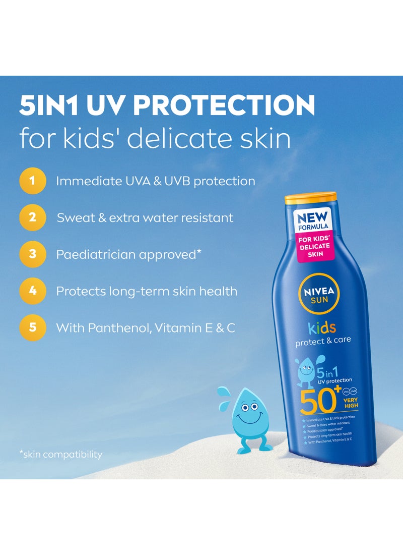Nivea SUN Kids Moisturizing Sun Lotion, UVA & UVB Protection, SPF 50+, 200ml - Image 4