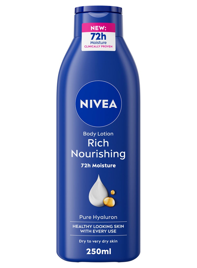 Nivea Nourishing Body Lotion, Almond Oil, Extra Dry Skin 250ml - Image 1