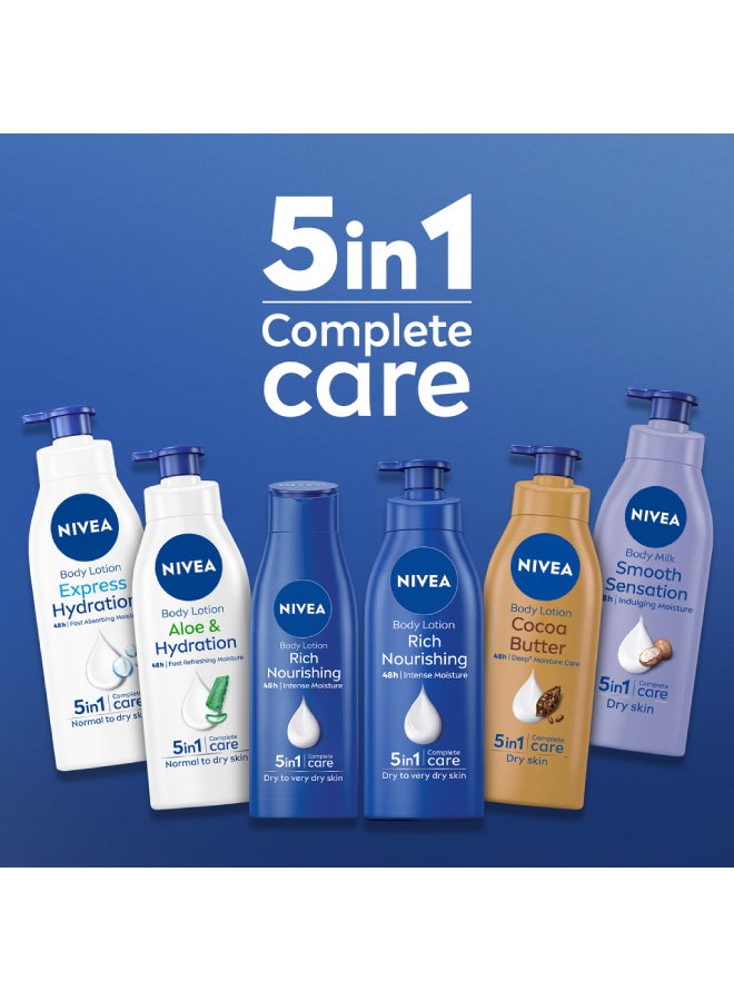 Nivea - 48h Intense Moisture Rich Nourishing Body Lotion For Dry Skin 400ml - Image 1
