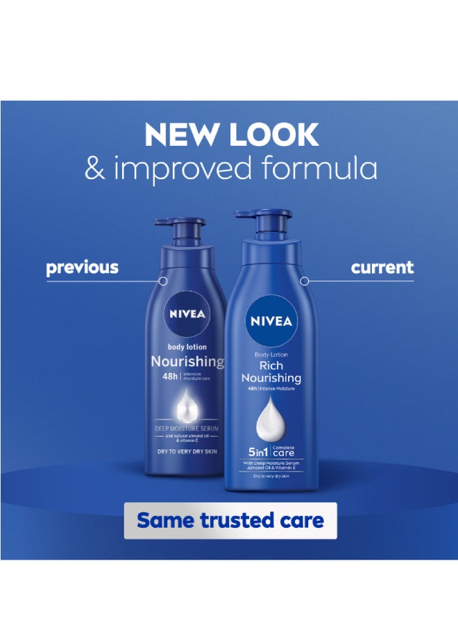 Nivea - 48h Intense Moisture Rich Nourishing Body Lotion For Dry Skin 400ml - Image 1