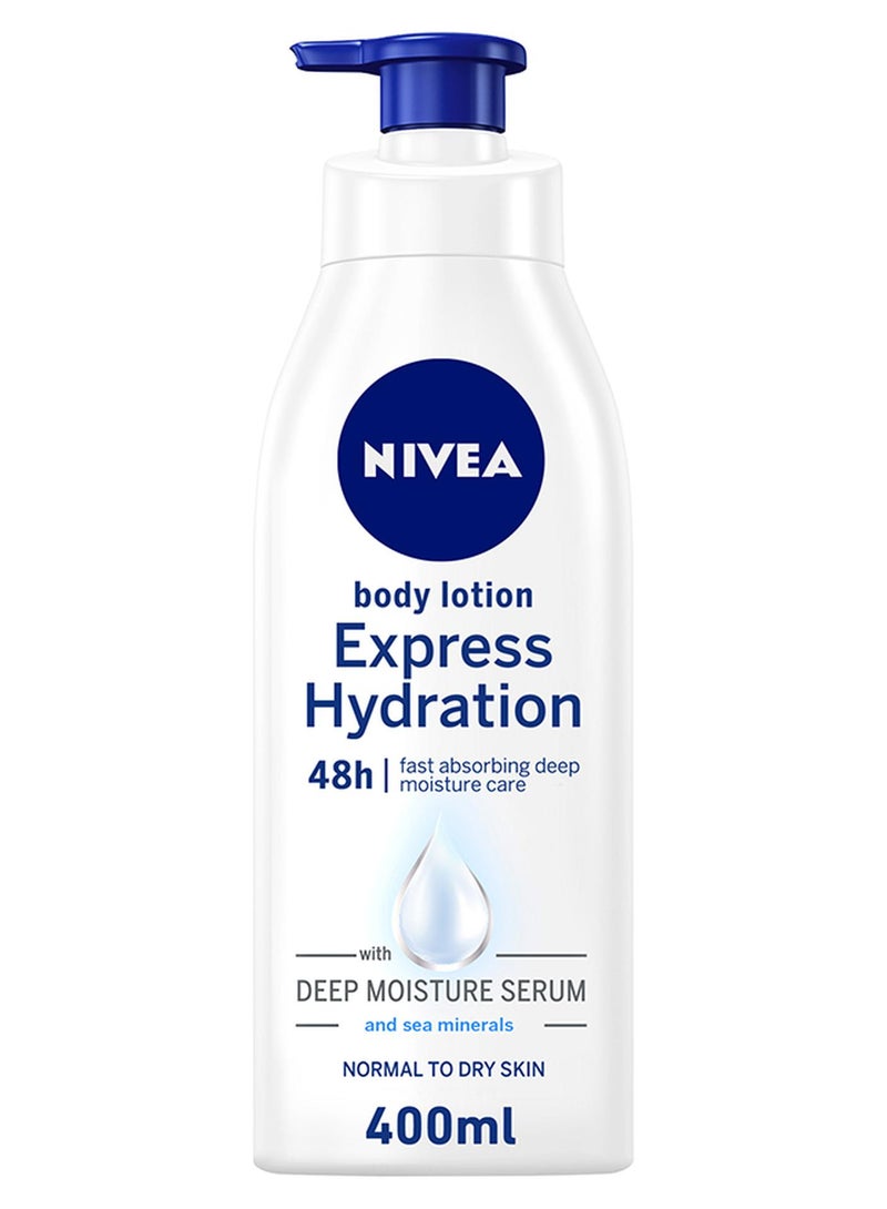 نيفيا لوشن مرطب للجسم إكسبريس هيدريشن بالأملاح البحرية للبشرة العادية إلى الجافة 400ملليلتر - Image 1