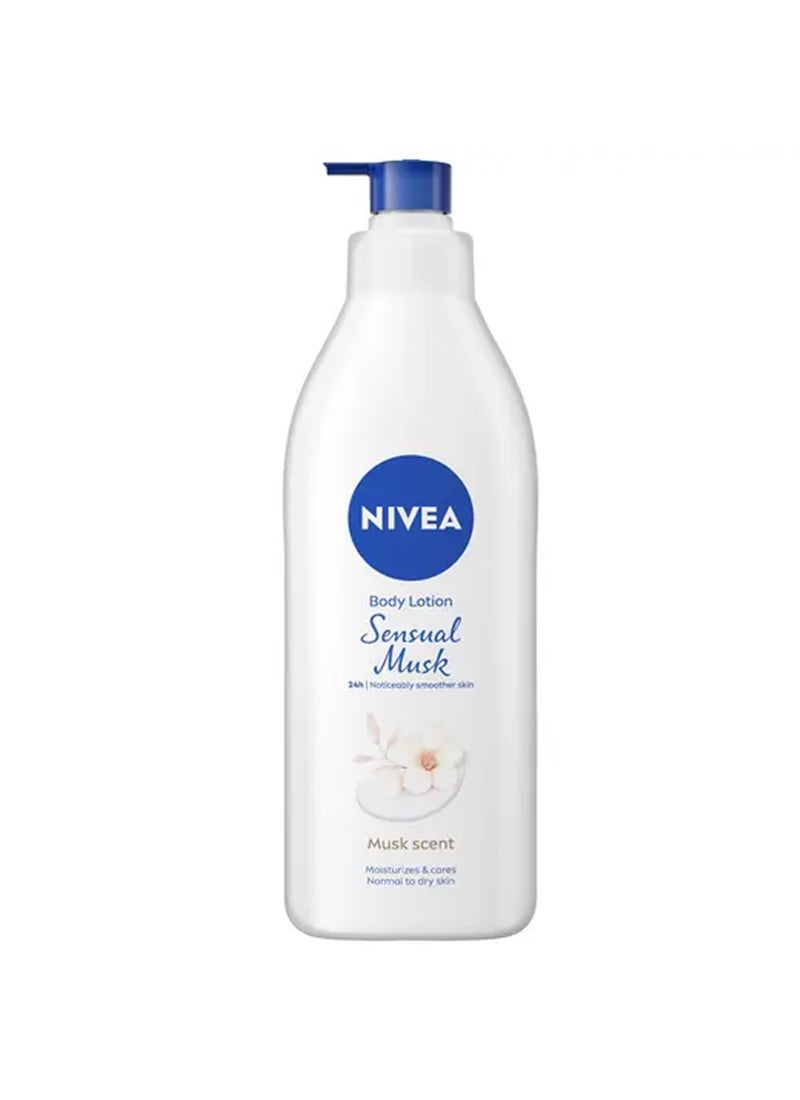 Nivea Sensual Musk Body Lotion, Musk Scent, Normal To Dry Skin 400ml - Image 1