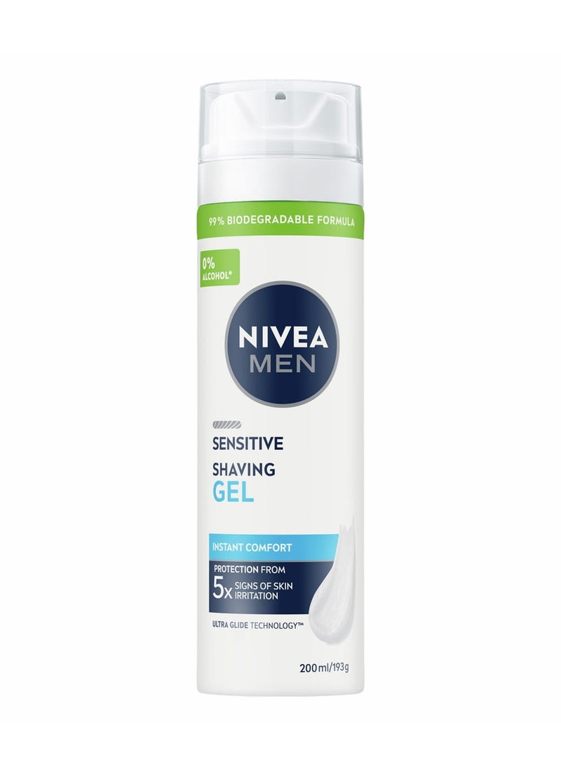 نيفيا جل حلاقة للبشرة الحساسة بخلاصة البابونج والهاماميليس للرجال، 200 مل أبيض 200mlملليلتر - Image 1