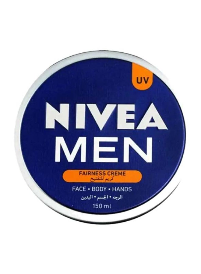 Nivea Men Fairness Creme Moisturising Cream For Face Body And Hands With UV Filters And Liquorice Extract For Even Skin Tone 150ml - Image 1