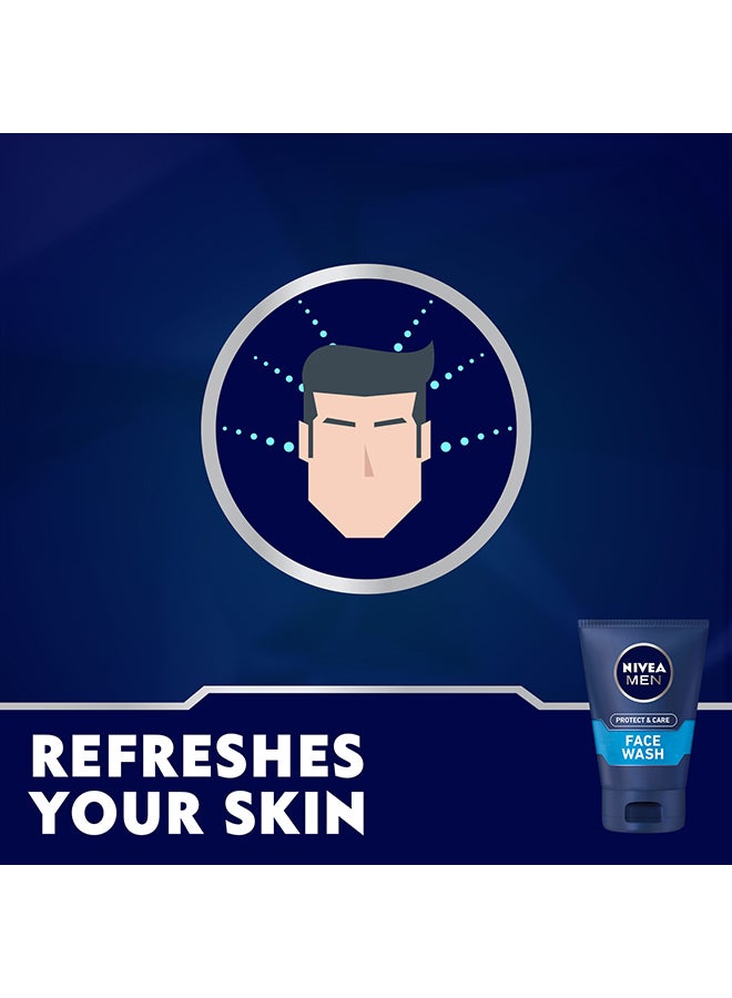 Nivea Protect And Care Refreshing Face Wash For Men With Aloe Vera 100ml - Image 5