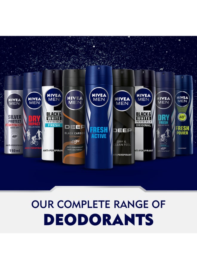 Nivea - Men Silver Protect, Antiperspirant, Antibacterial Protection, Spray Silver/Blue 150ml - Image 1