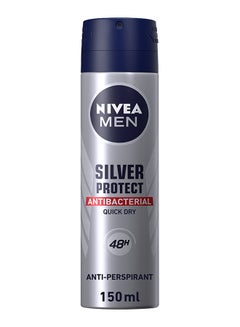 Men Silver Protect, Antiperspirant, Antibacterial Protection, Spray Silver/Blue 150ml - pnsku/N11292881A/45/_/1729535364/8b8b37f0-e0fb-43f1-9d57-35491b29a954