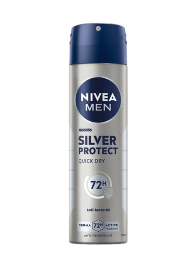Nivea Men Silver Protect Spray Silver/Blue 150ml - Image 1
