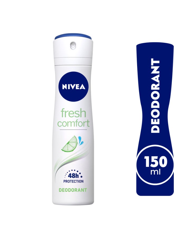 Nivea Fresh Comfort Deodorant Spray For Women 150ml - Image 1