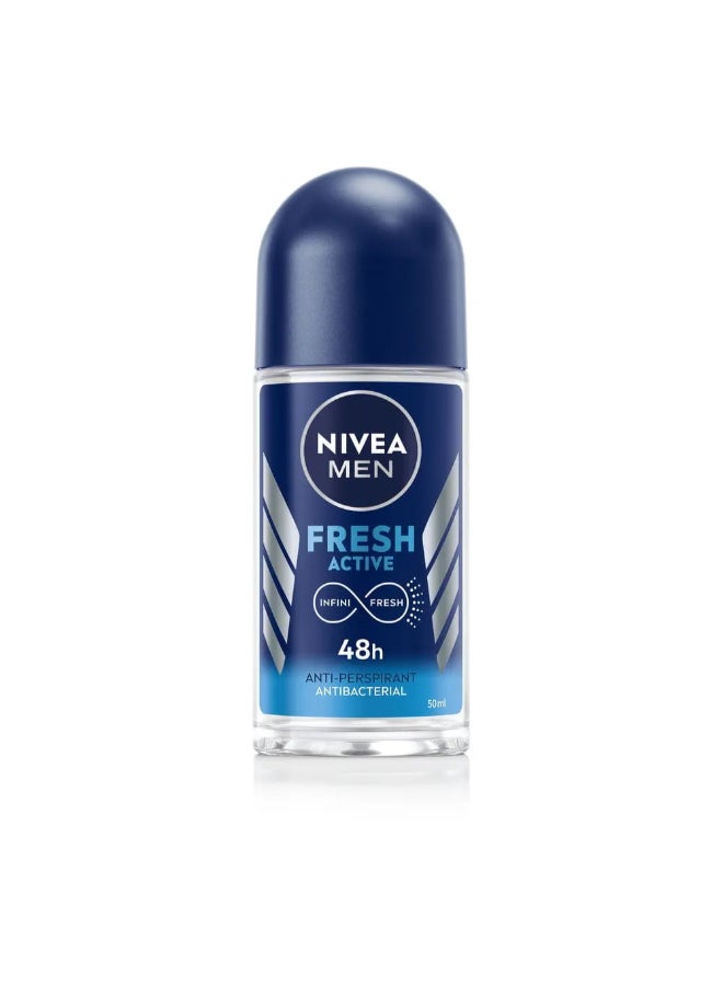 Nivea Fresh Active Roll On Deodorant 50ml  - Image 1