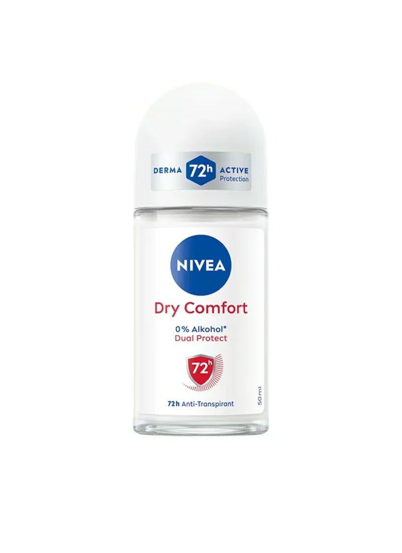 Nivea Comfort Quick Dry Antiperspirant Roll On For Women 50ml - Image 1