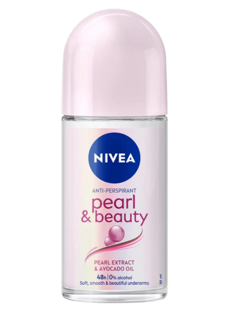 نيفيا مزيل عرق بكرة دوارة بيرل آند بيوتي 50ملليلتر - Image 1