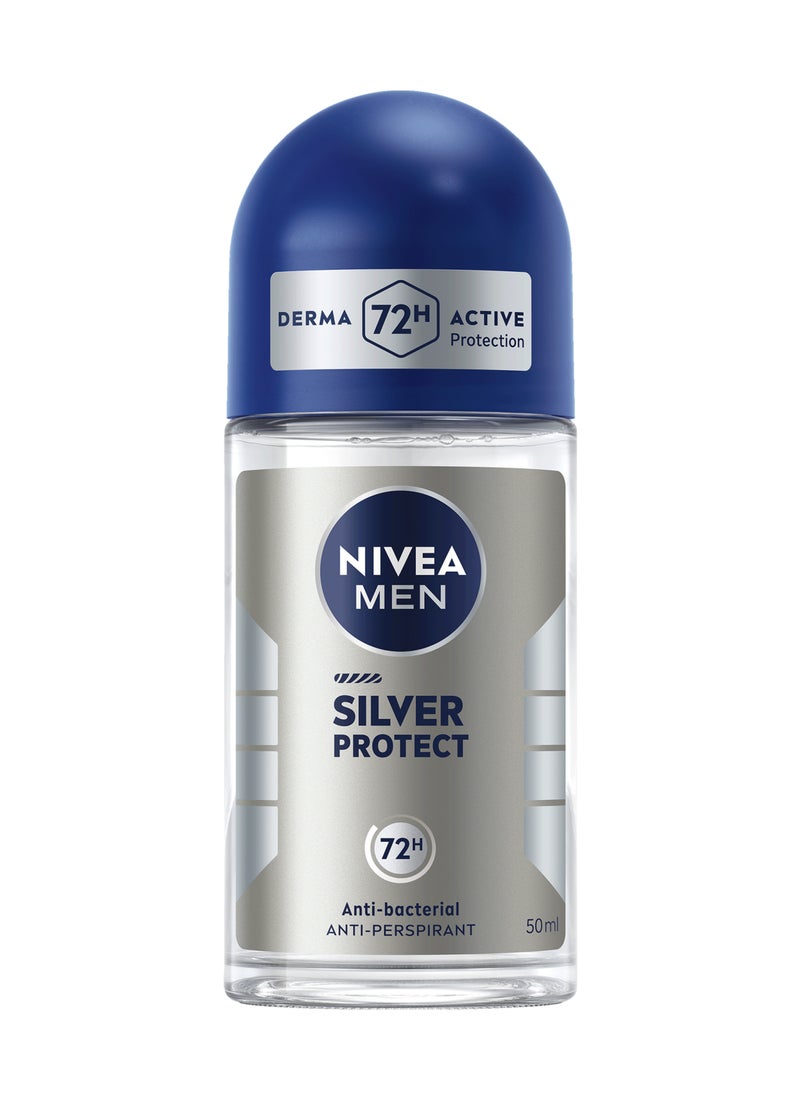Nivea Silver Protect Roll On Deodorant For Men 50ml - Image 1