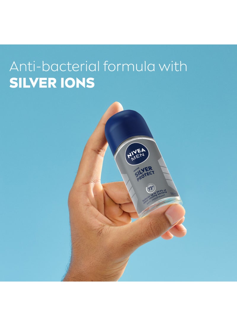 Nivea Silver Protect Roll On Deodorant For Men 50ml - Image 3