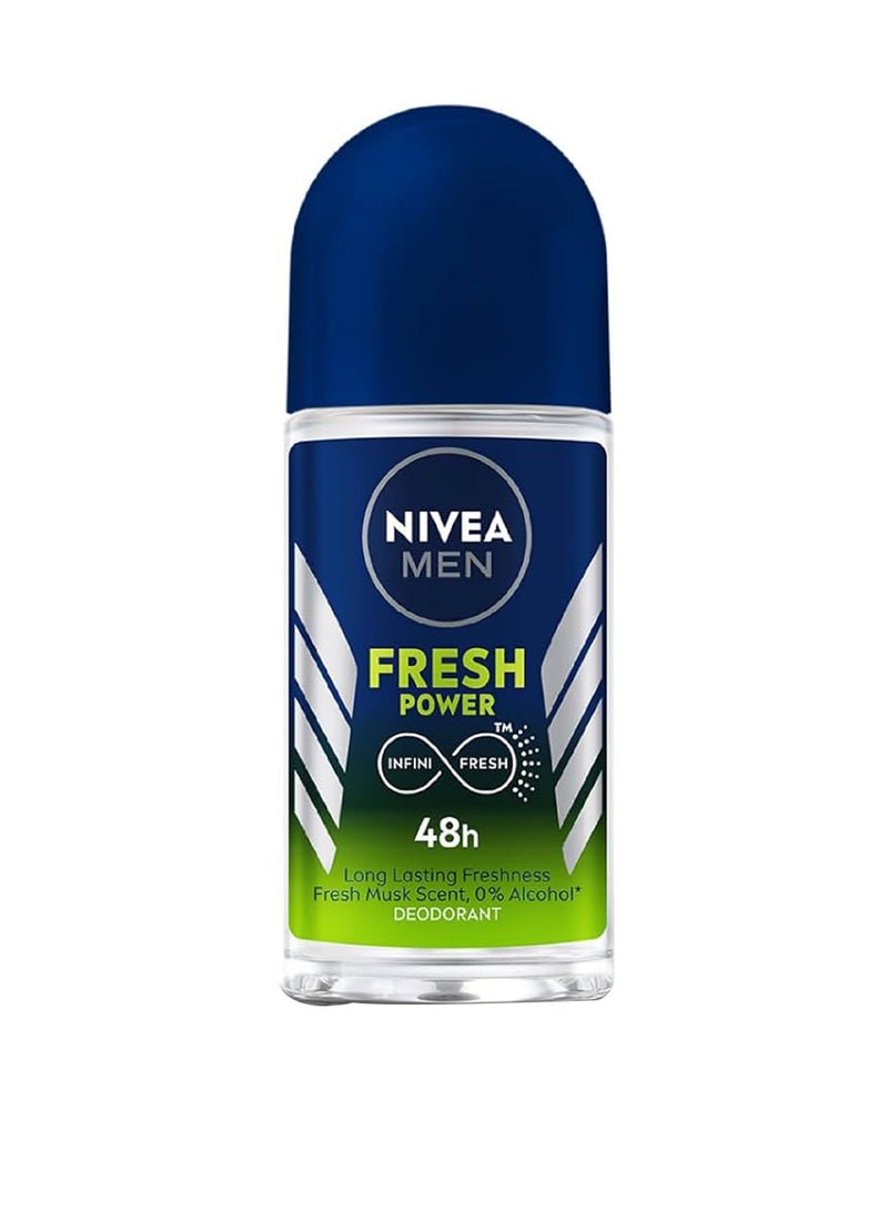 نيفيا مضاد التعرق فريش باور مزود ببلية دوارة 50ملليلتر - Image 1