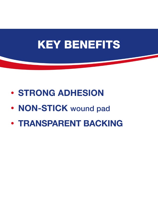 Hansaplast Transparent Plasters Breathable And Non-Stick Wound Pad Almost Invisible On Skin With Strong Adhesion Suitable For Face And Visible Part Of The Body 20 Strips  - Image 3