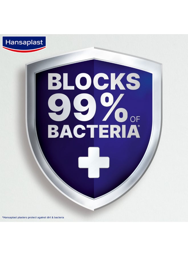 Hansaplast Universal Wound Plasters Water-Resistant Strong Adhesion Absorbent Non-Stick Wound Pad Breathable Plasters Multipurpose Plasters 20 Strips  - Image 4
