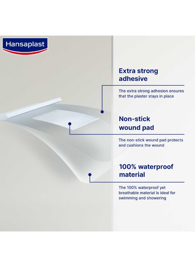 Hansaplast Aqua Protect Wound Plasters 100% Waterproof Dressing Plaster For Swimming And Bathing Extra Strong Adhesion Non-Stick Wound Pad Flexible And Breathable Plaster 20 Strips  - Image 3