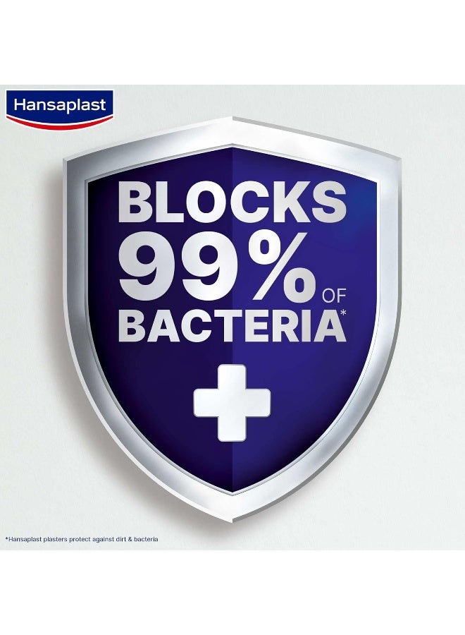 Hansaplast Universal Wound Plasters Water-Resistant Strong Adhesion Absorbent Non-Stick Wound Pad Breathable Plasters Multipurpose Plasters 40 Strips  - Image 5