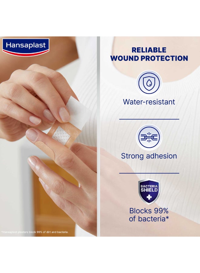 Hansaplast Universal Wound Plasters Water-Resistant Strong Adhesion Absorbent Non-Stick Wound Pad Breathable Plasters Multipurpose Plasters 40 Strips  - Image 2