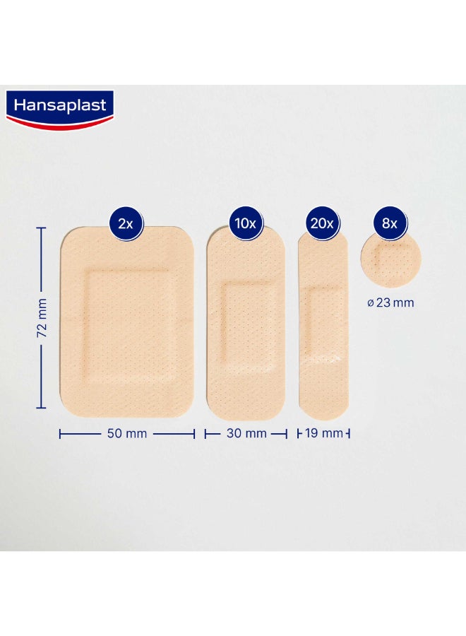 Hansaplast Universal Wound Plasters Water-Resistant Strong Adhesion Absorbent Non-Stick Wound Pad Breathable Plasters Multipurpose Plasters 40 Strips  - Image 4