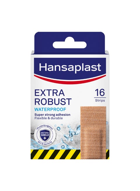 Extra Robust Wound Plasters Waterproof Dressing Extra Resistant Plaster Super Strong Adhesion Flexible And Durable Plaster Blocks 99% Of Bacteria 16 Strips