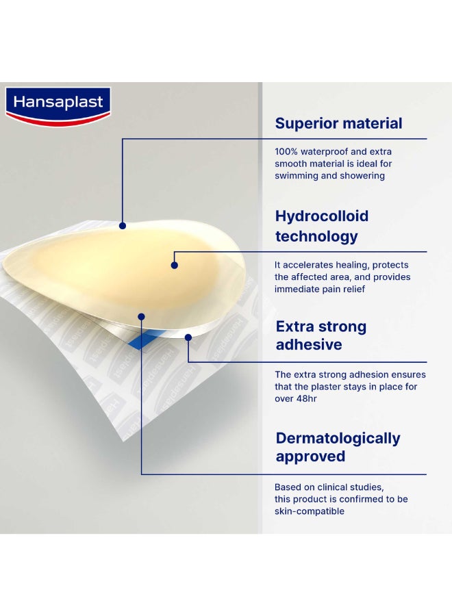 Large Blister Plaster Highly Effective Treatment For Blister Protection Instant Pain Relief And Pressure Relief Extra Strong Adhesion 5 Pieces