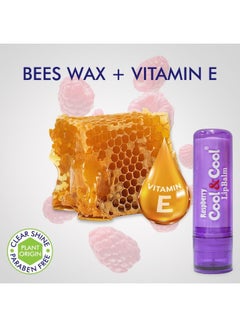 Cool & Cool Raspberry Lip Balm with Shea Butter 4.6grams  - Image 5