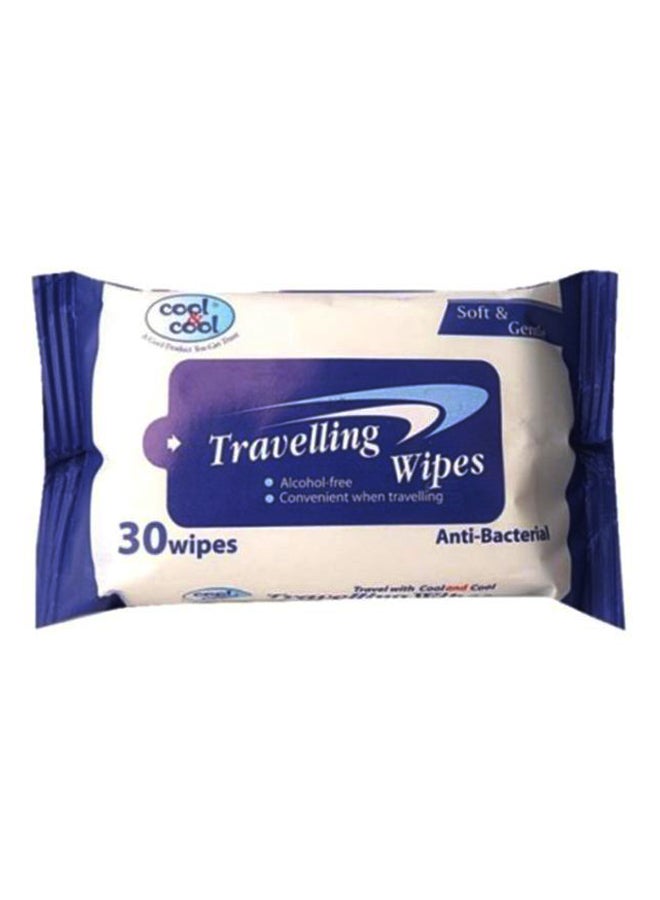 Cool & Cool Travelling Antibacterial Wipes 30's