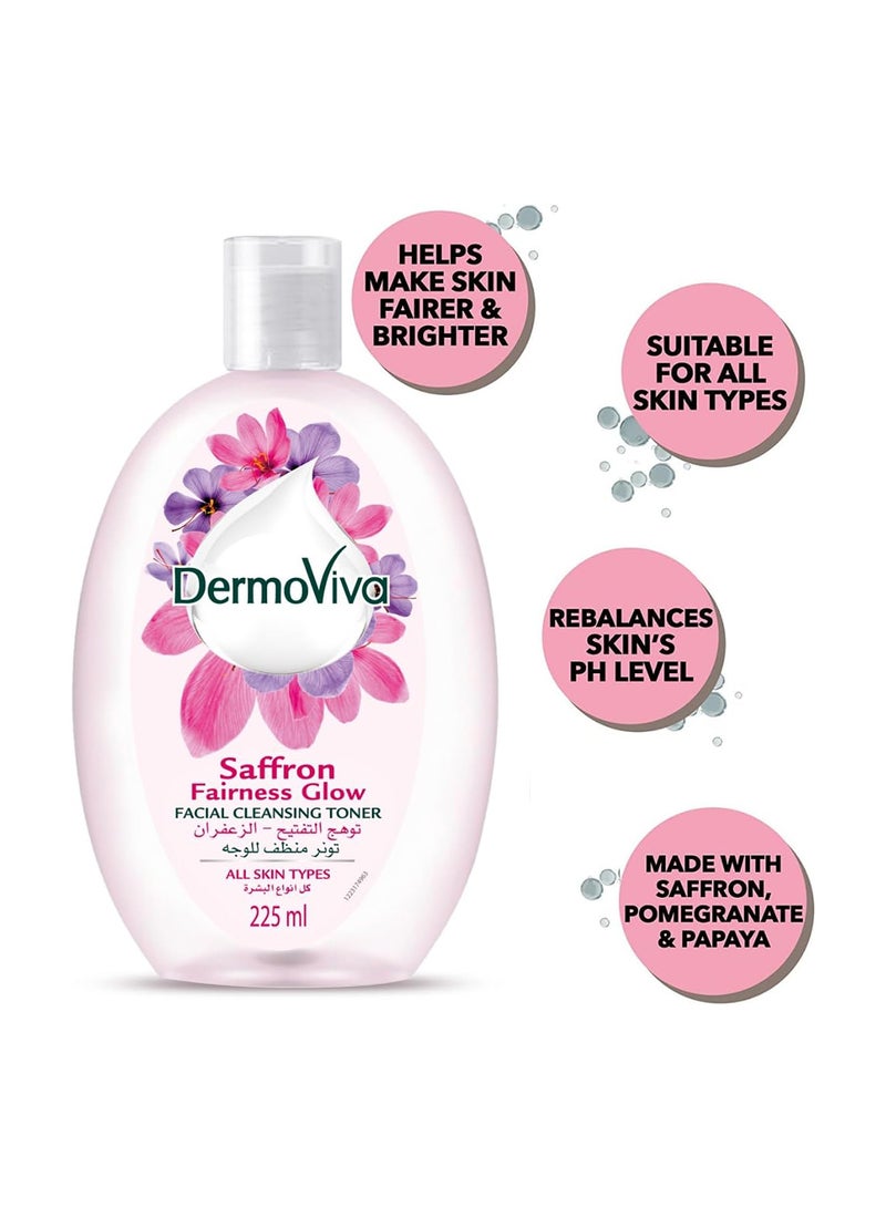 DermoViva Fairness Glow Facial Cleansing Toner 225ml  - Image 3