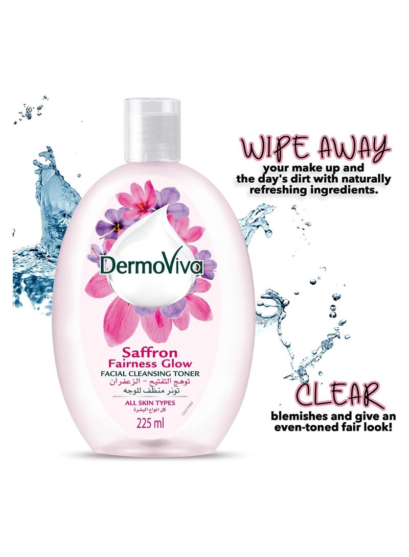 DermoViva Fairness Glow Facial Cleansing Toner 225ml  - Image 2