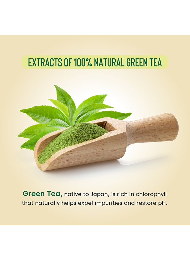 DermoViva Detox Green Tea purifying Oil Control Face Scrub Green 150ml  - Image 4
