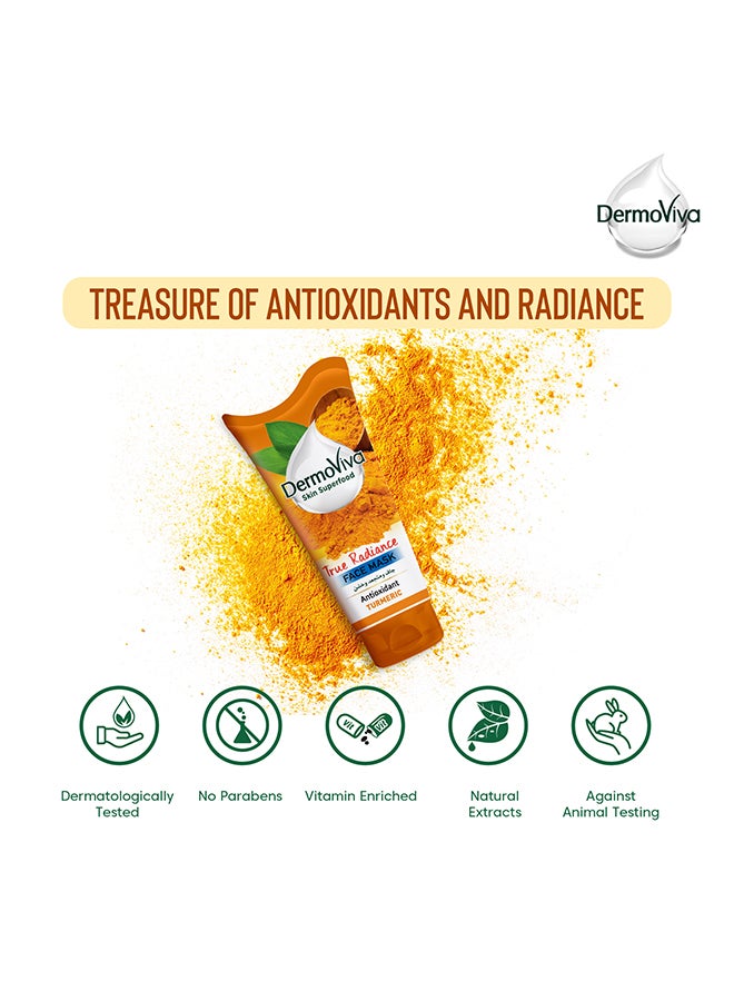 DermoViva True Radiance Antioxidant Turmeric Face Mask Pink 150ml  - Image 5