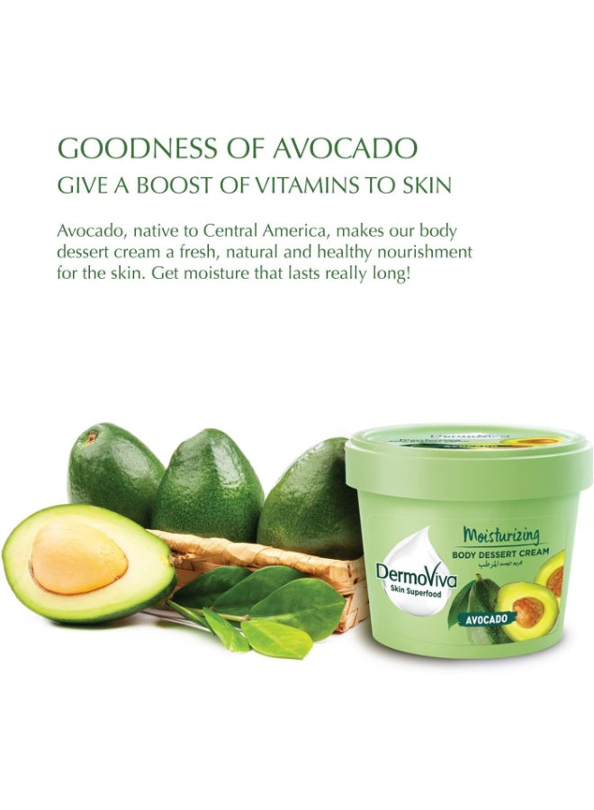 DermoViva - Moisturizing Body Dessert Cream Enriched With Avocado 140ml - Image 1