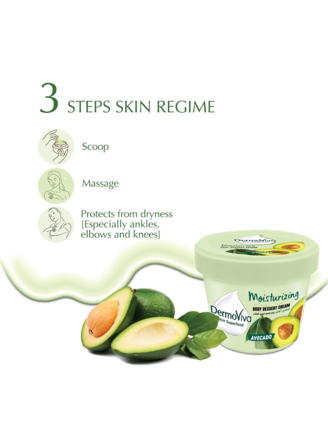 DermoViva - Moisturizing Body Dessert Cream Enriched With Avocado 140ml - Image 1
