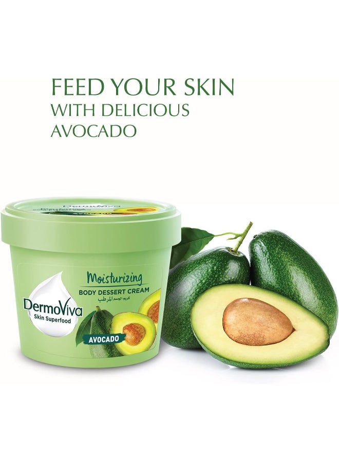DermoViva - Moisturizing Body Dessert Cream Enriched With Avocado 140ml - Image 1