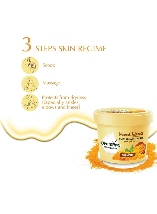 DermoViva Natural Fairness Body Dessert Cream Enriched With Turmeric 140ml  - Image 5