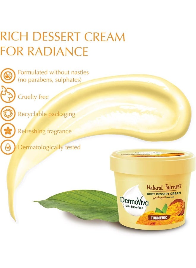 DermoViva Natural Fairness Body Dessert Cream Enriched With Turmeric 140ml  - Image 4