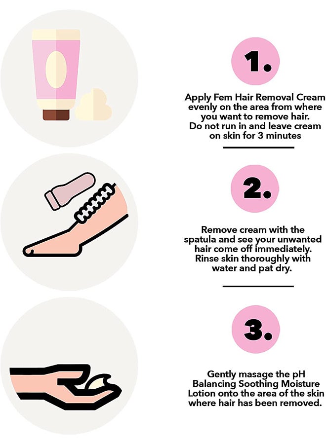 fem - USA Hair Removal Cream Rose 120grams - Image 1