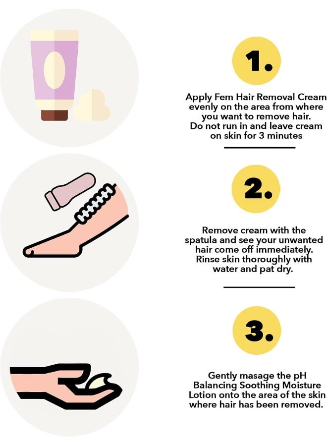 fem - Hair Removal Cream With Real Gold Particles 110grams - Image 1