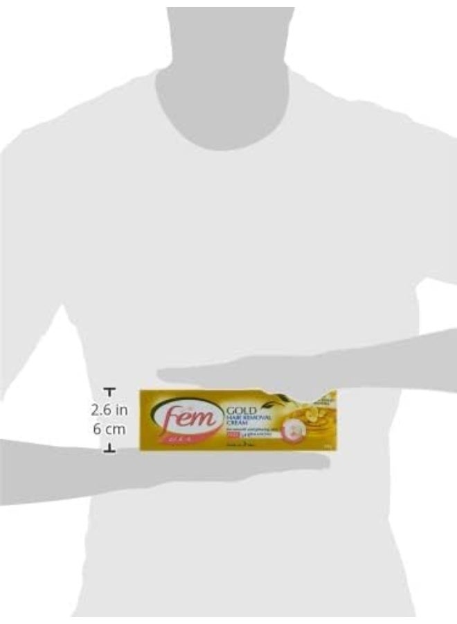 fem - Hair Removal Cream With Real Gold Particles 110grams - Image 1
