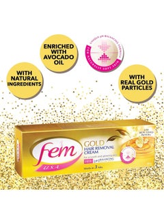 fem Hair Removal Cream With Real Gold Particles 110grams  - Image 5