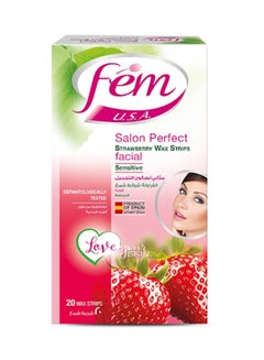 fem 20-Piece Facial Wax Strip Set One Size 