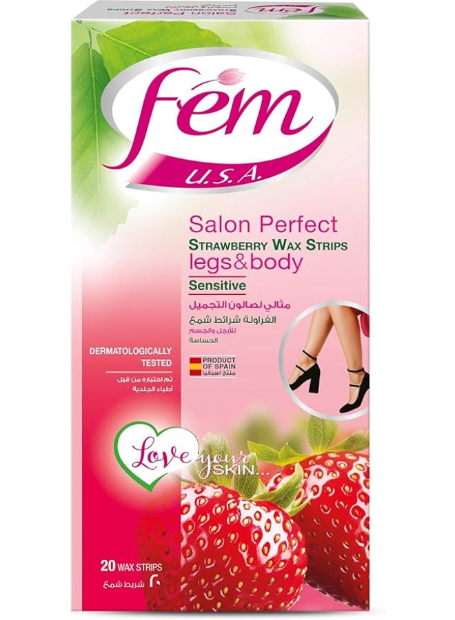 fem - Wax Strips Legs And Body Pink One Size - Image 1