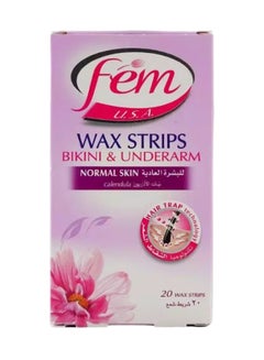 fem Wax Strips Bikini And Underarm One Size 